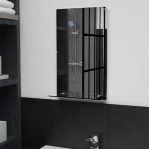 Espejo de pared con estante de vidrio templado 30x50 cm D