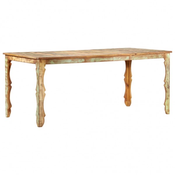 Mesa de jantar de madeira maciça reciclada 180x90x76 cm D