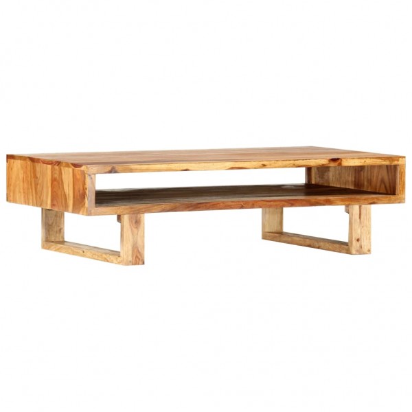 Mesa de centro de madera maciza de sheesham 110x55x30 cm D