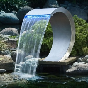 Ubbink Cascata de aço inoxidável com luz LED D