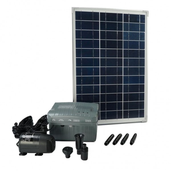 Ubbink Conjunto SolarMax 1000 com painel solar. bomba e bateria 1351182 D