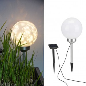 Hi Lámpara de bola solar LED de jardín giratoria 20 cm D