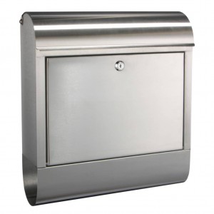 HI Caixa de correio de aço inoxidável 38x12x42,5 cm D