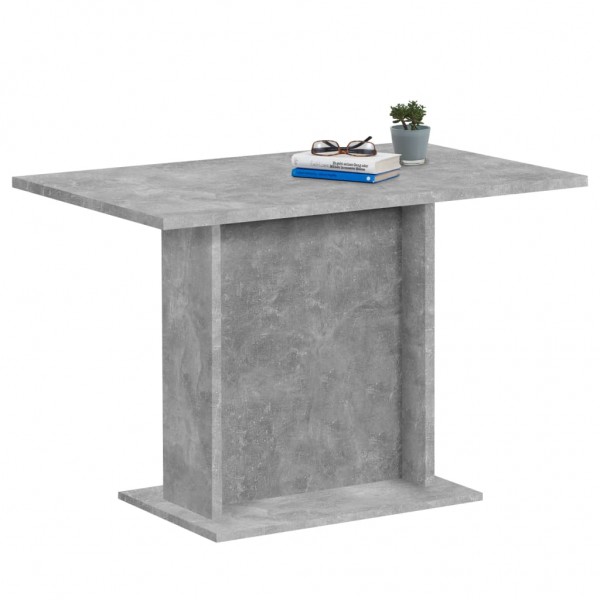 FMD Mesa de jantar cinza de concreto 110 cm D