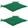 Cojín silla jardín respaldo bajo 2 uds tela Oxford verde 1