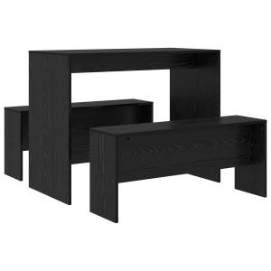 Conjunto de sala de jantar 2 pcs Carvalho Preto 97 x 47 x 75 cm H