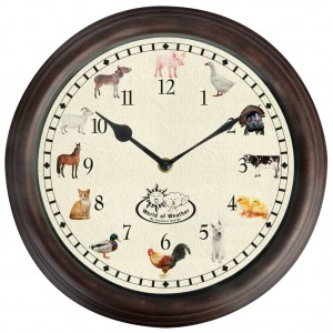 Esschert Design Reloj con sonidos de animales de granja D