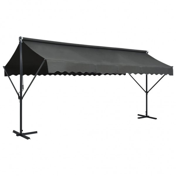 Toldo de pé independente cinza-antracita 500x300 cm D