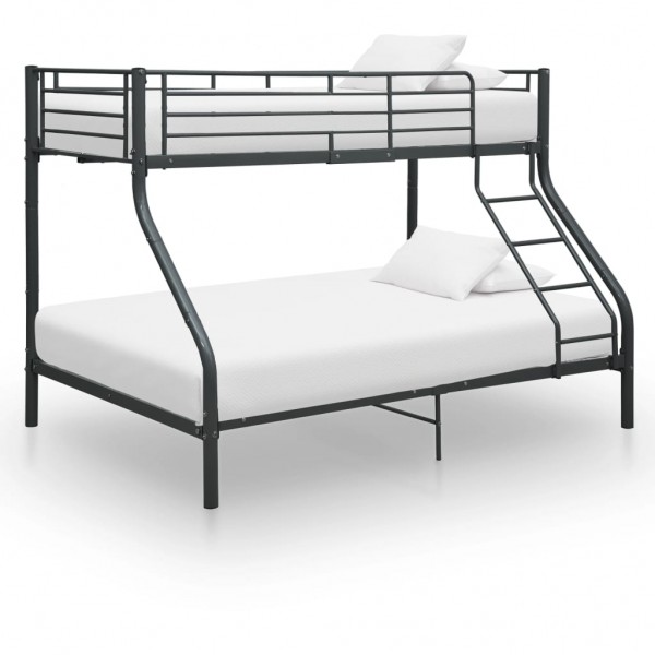 Estrutura de cama de metal preto 140x200 cm/90x200 cm D