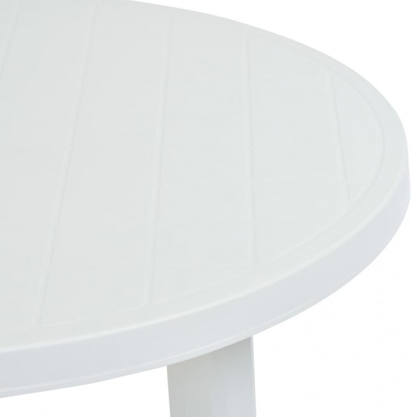 Mesa de jardín de plástico blanco 89 cm M 4