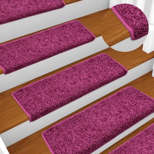 Almofadas de degraus de escadas 15 uas violeta 65x21x4 cm D