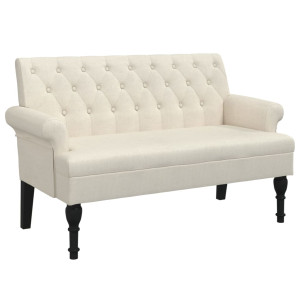 Banco con respaldo lino 120x62x75.5 cm H