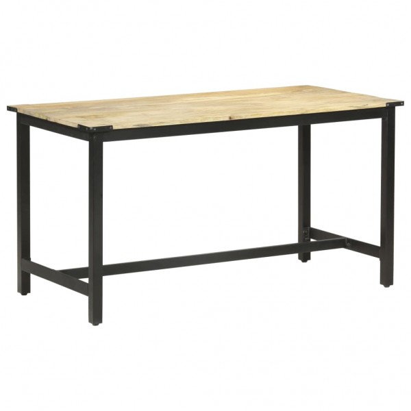 Mesa de jantar de madeira maciça de mangue áspero 140x70x76 cm D