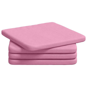Cojines para asiento 4 pcs Rosa 40 x 40 x 3 cm tela H