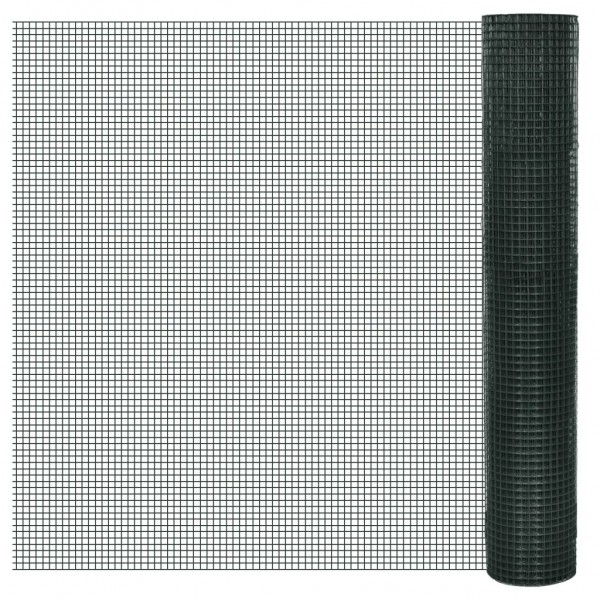 Arame galvanizado revestido de PVC verde 10x1 m D