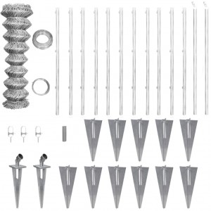 Parede metálica com estacas postas de aço galvanizado 25x1.25 m D