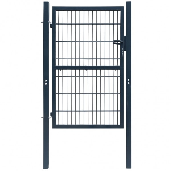 Portão de vedação de aço cinza antracita 106x248 cm D
