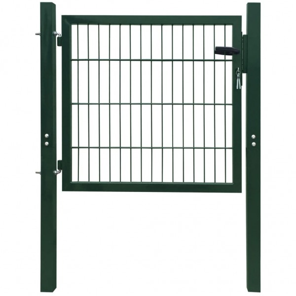 Puerta de vallado de acero verde 105x150 cm D