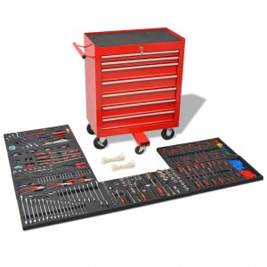 Carrito de herramientas 1125 herramientas acero rojo D