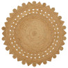 Alfombra Marrón Ø 180 cm yute 1