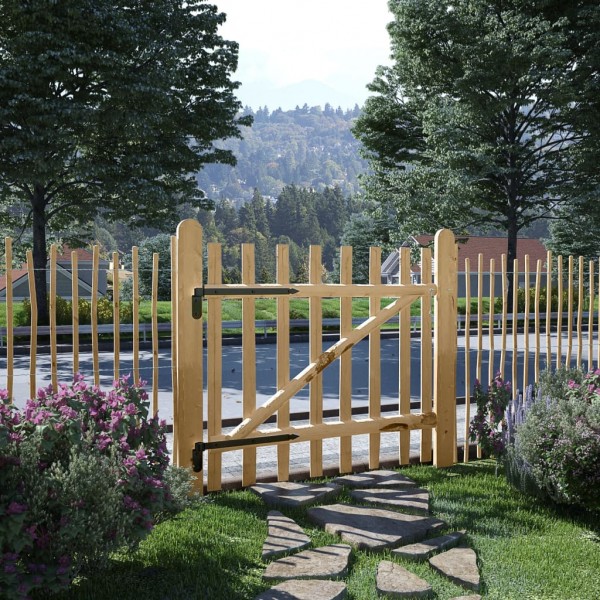 Puerta para valla 100x90 cm madera de avellano D