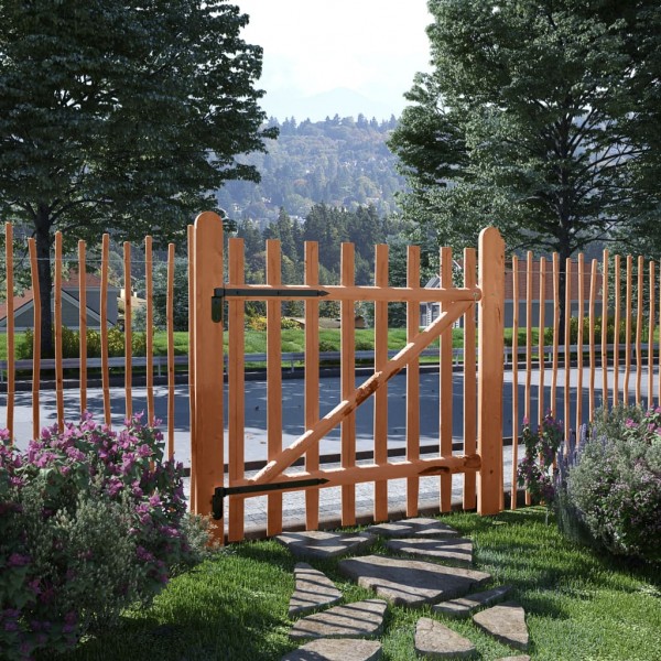 Puerta para valla 100x100cm madera de avellano impregnada D