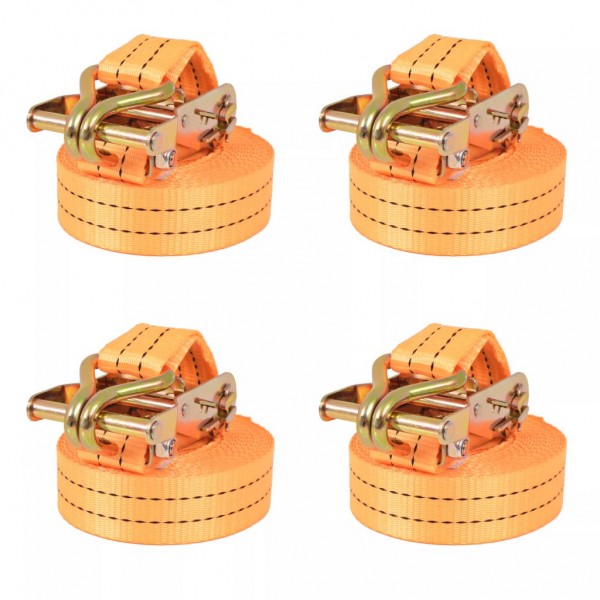 Cintas de fixação de trinquete 4 ou 1 T 6mx38 mm laranja D