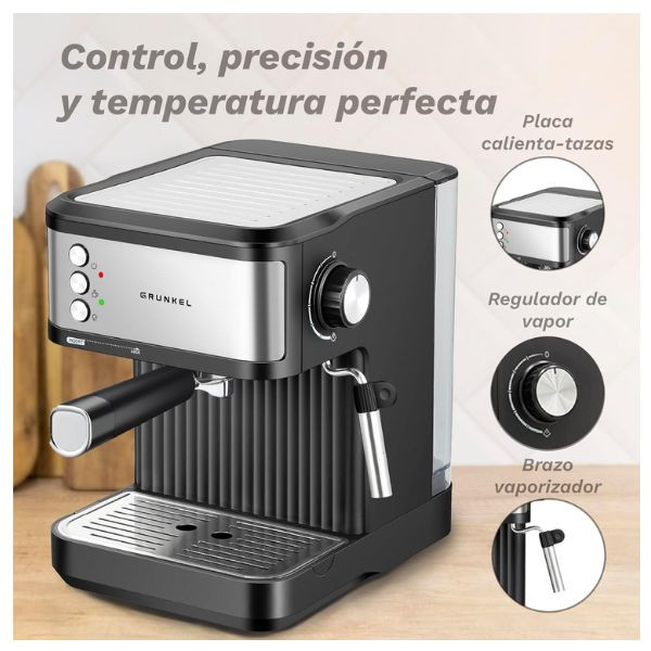 Cafeteira Expresso GRUNKEL Cafpresso-20Aroma prata M 4