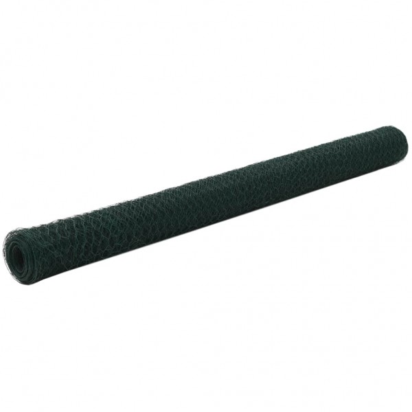 Alambrada de gallinero acero revestimiento PVC verde 25x1.5 m D