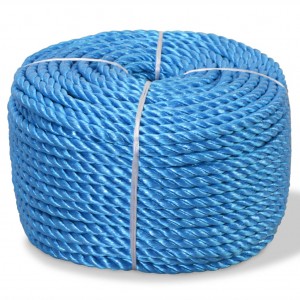 Cuerda torcida de polipropileno 14 mm 100 m azul D