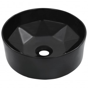 Lavabo 36x14 cm cerámica negro D