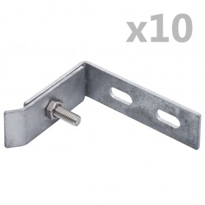 Conector de esquina para pared 10 sets plateado D