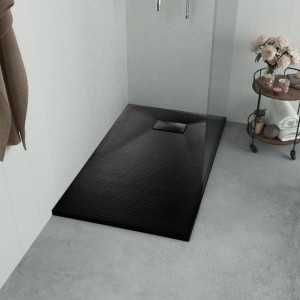 Plato de ducha SMC negro 90x70 cm D
