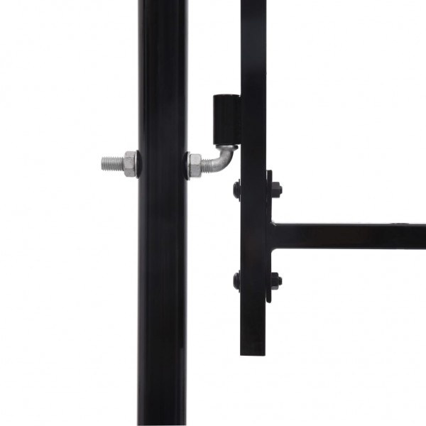 Canhão de vedação com uma porta e arcos de aço preto 1x1.5 m M 3