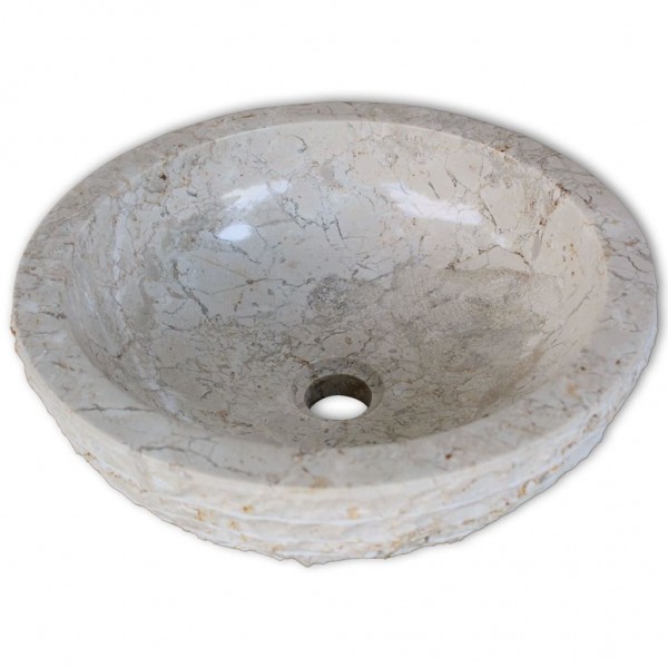 Lavabo de mármol 40 cm color crema M 3