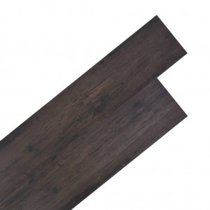 Lamas de suelo no autoadhesivas PVC roble gris oscuro 5.26 m² D