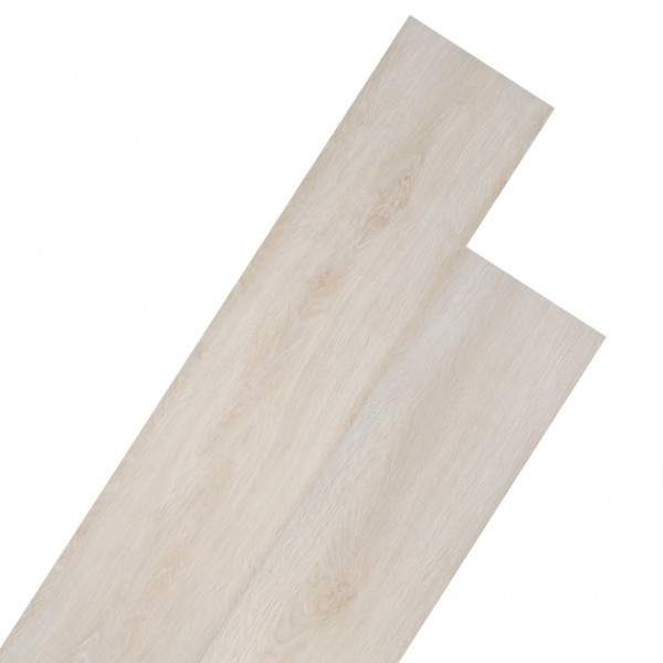 Lamas de piso de PVC autoadhesivo 5,02 m2 2 mm de carvalho branco D