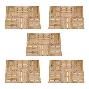 Baldosas de porche 30 unidades madera marrón 50x50 cm D