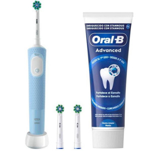 Cepillo de dientes eléctrico ORAL-B Vitality Pro + 2 cabezales Y dentifrico blanco H