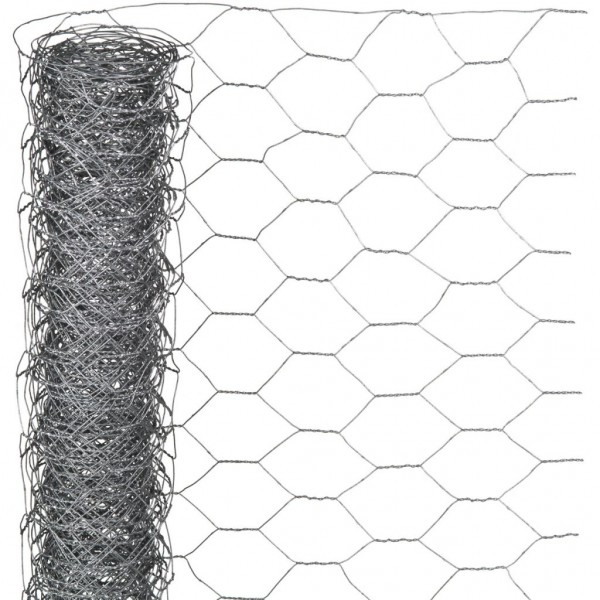 Nature Malla de alambre hexagonal 0.5x2.5 m 25 mm acero galvanizado D
