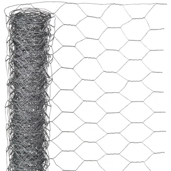 Nature Grelha de arame hexagonal de aço galvanizado 1x10 m 40 mm D