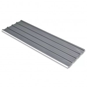 Panel para tejado acero galvanizado gris 12 unidades D