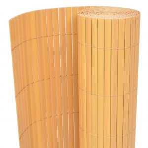 Valla de jardín de doble cara PVC amarilla 90x500 cm D