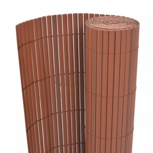 Parede de jardim de PVC marrom 90x500 cm D