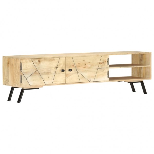 Mueble para TV madera maciza de mango 140x30x40 cm D
