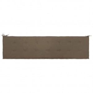 Almofada para banco de jardim tecido Oxford cinza taupe 200x50x3 cm D