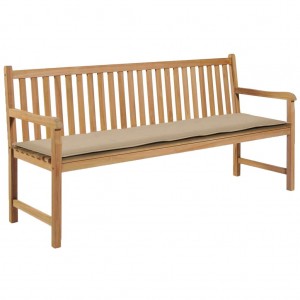 Cusco de banco de jardim tecido Oxford Beige 180x50x3 cm D