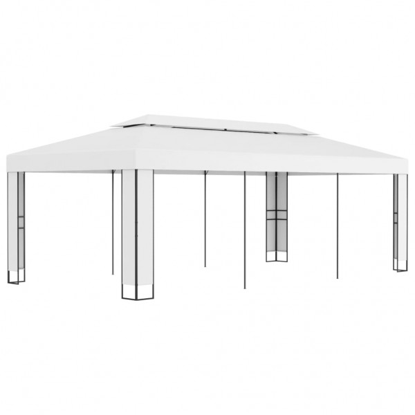 Sala de jantar com teto branco duplo 3x6 m D