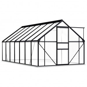 Invernadero con estructura base aluminio gris antracita 8.17 m² D