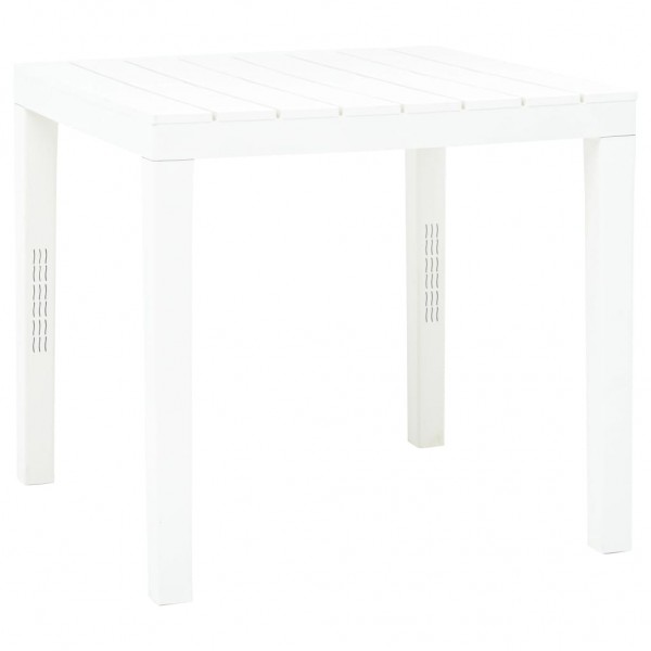 Mesa de jardim de plástico branco 78x78x72 cm D